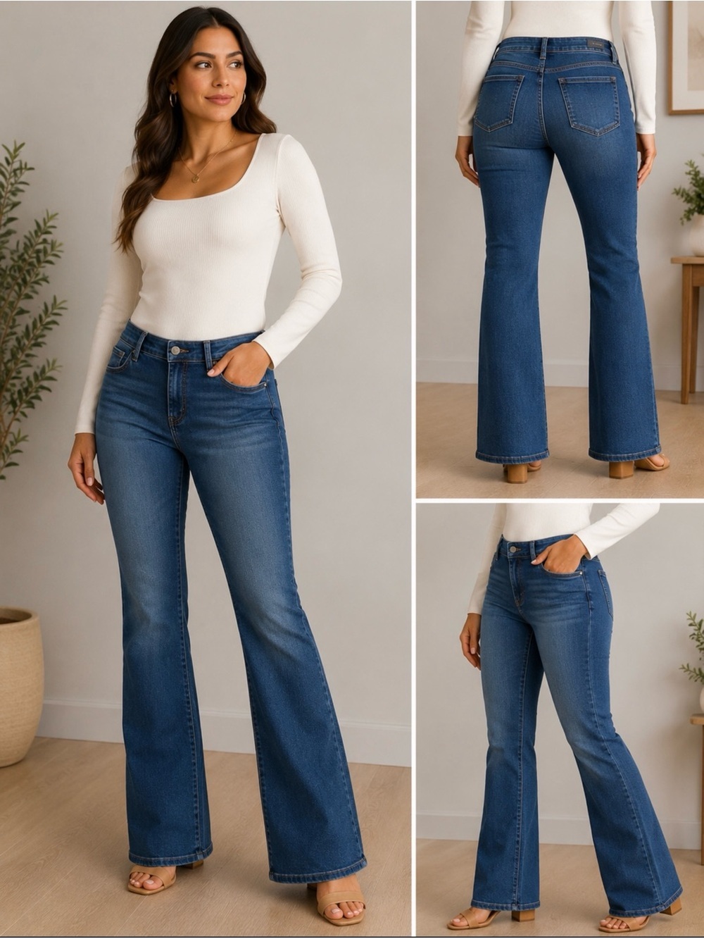 Nine West Women’s Bootcut Stretch Jeans Medium Wash Size 12